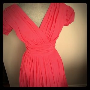 Vintage 40s chiffon pink dress